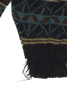 Vintage Black Patterned 80s Sweater (1980s)