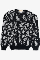 Vintage Damart Floral Pattern 80s Sweater (1980s)
