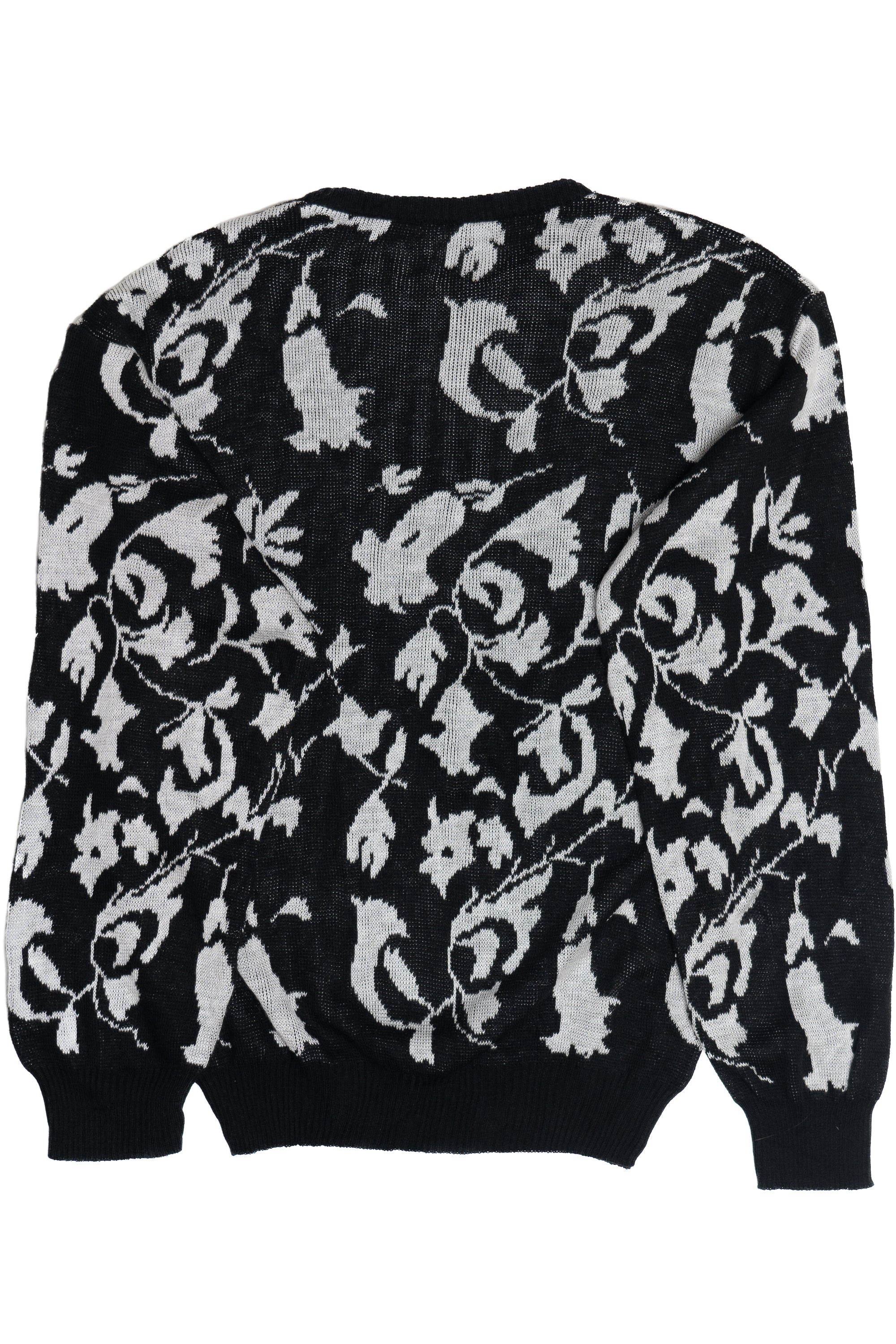 Vintage Damart Floral Pattern 80s Sweater (1980s)