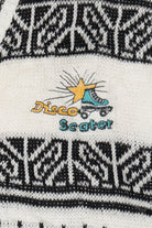 Vintage "Disco Scater" Embroidered Roller Skate 80s Cardigan Sweater (1980s)