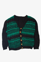 Vintage Green 80s Cardigan (1980s)