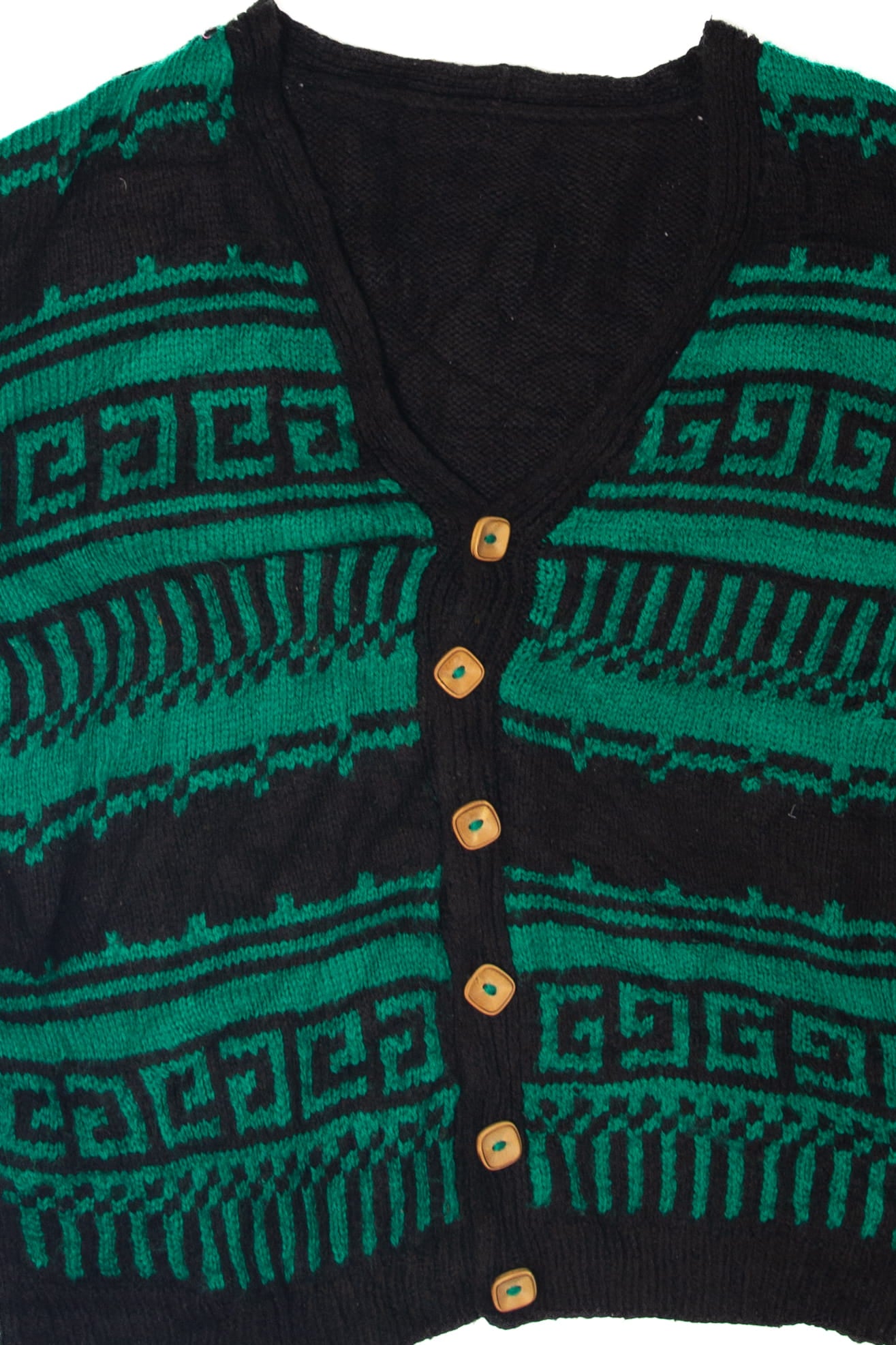 Vintage Green 80s Cardigan (1980s)