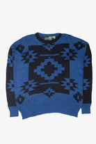 Vintage Canyon River Blues Geometric 80s Sweater (1980s)