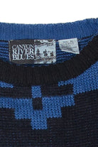 Vintage Canyon River Blues Geometric 80s Sweater (1980s)