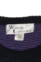 Vintage Western Collection Purple Roses 80s Sweater (1980s)