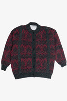 Vintage 80s Lined Cardigan Sweater (1980s)