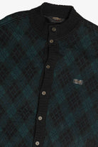 Vintage Paul & Shark Yachting Plaid Lined Cardigan (1980s)