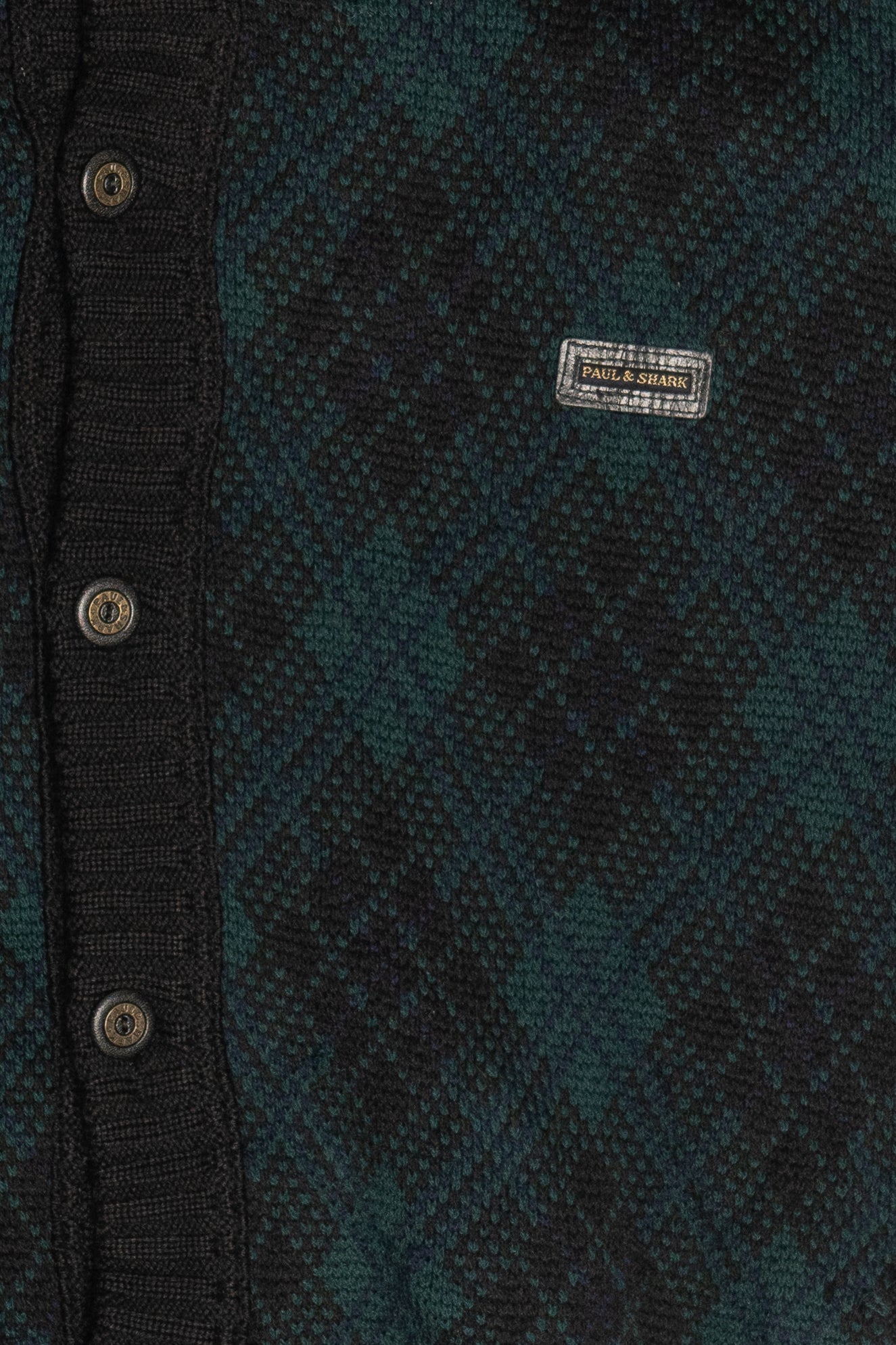 Vintage Paul & Shark Yachting Plaid Lined Cardigan (1980s)