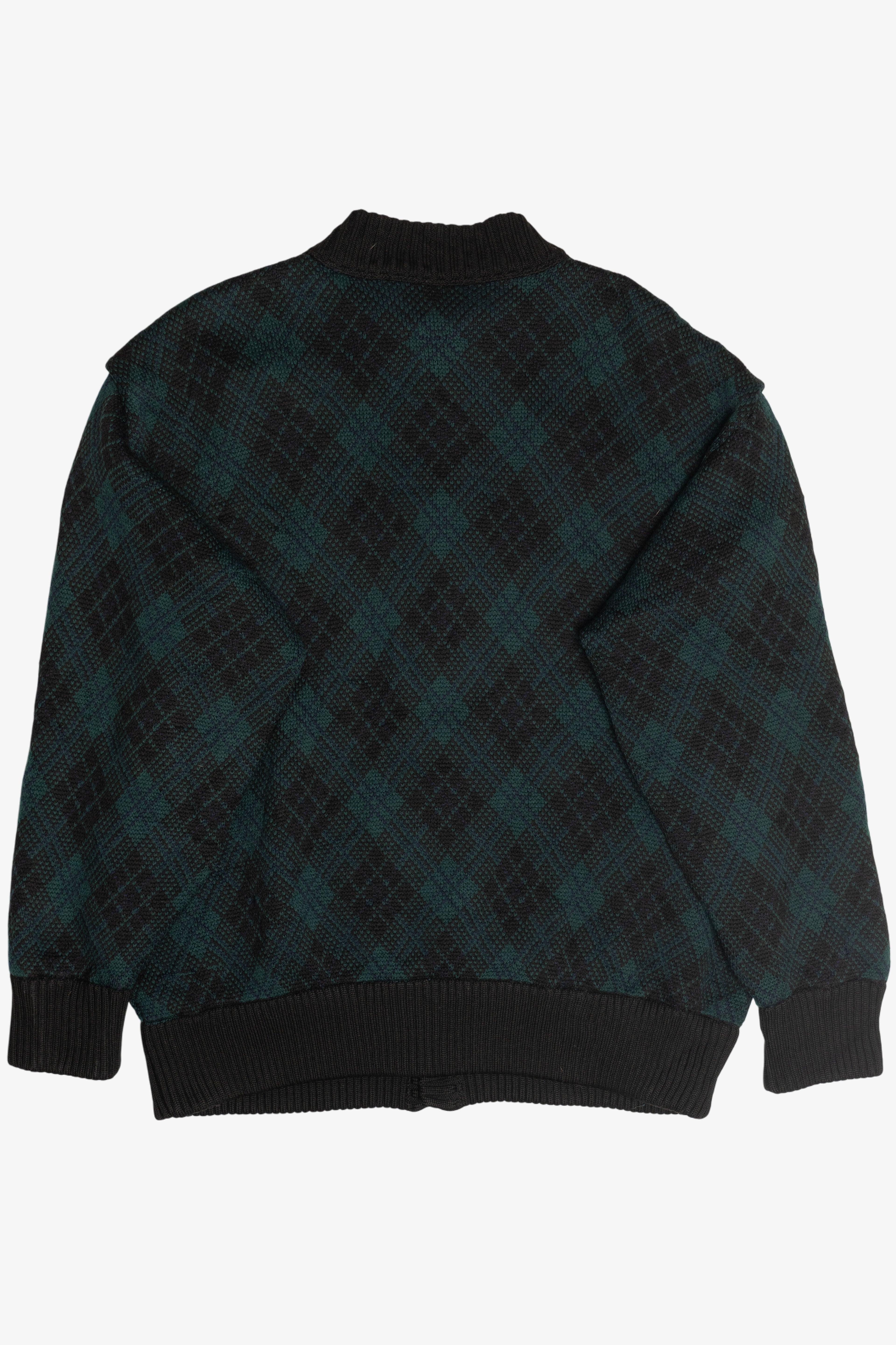 Vintage Paul & Shark Yachting Plaid Lined Cardigan (1980s)