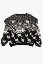 Vintage Black And White Objectives 80s Sweater (1980s)