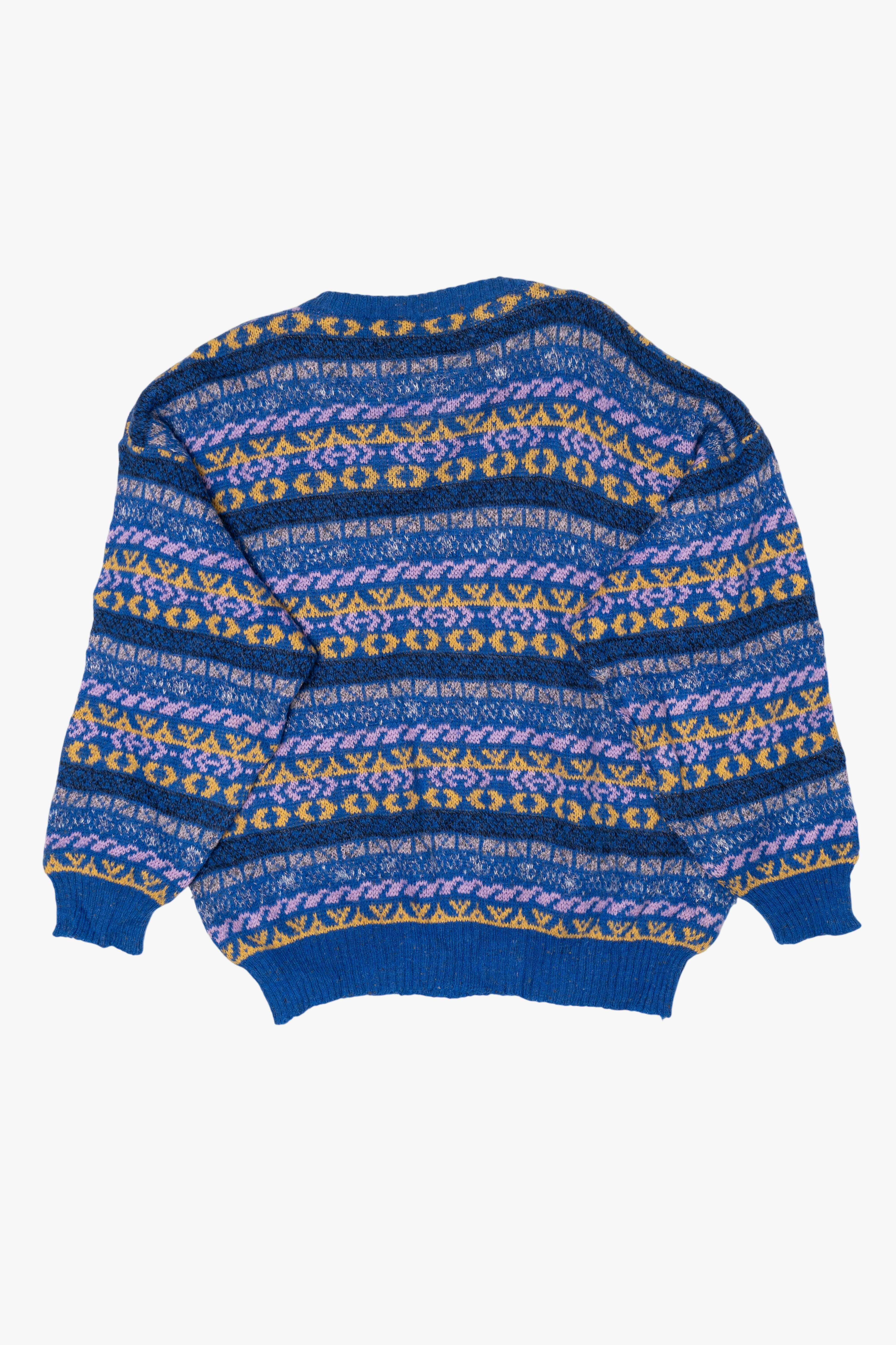 Vintage Blue Striped 80s Sweater (1980s)