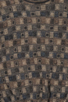 Vintage North Winds Brown Square Pattern 80s Sweater (1980s)
