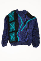 Vintage Cable Knit City Streets 80s Sweater (1980s)