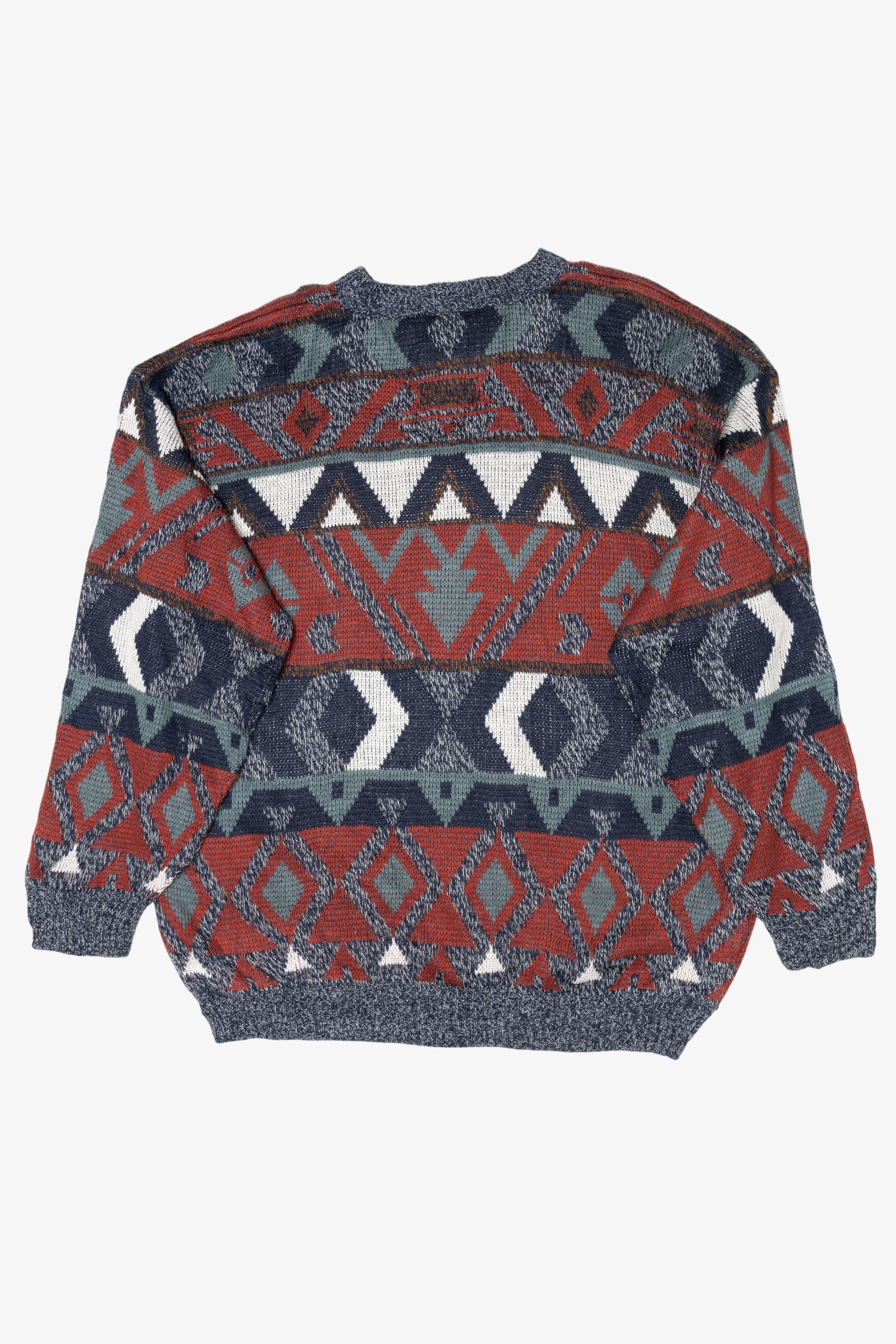 Vintage Multicolor Geometric 80s Sweater (1980s)