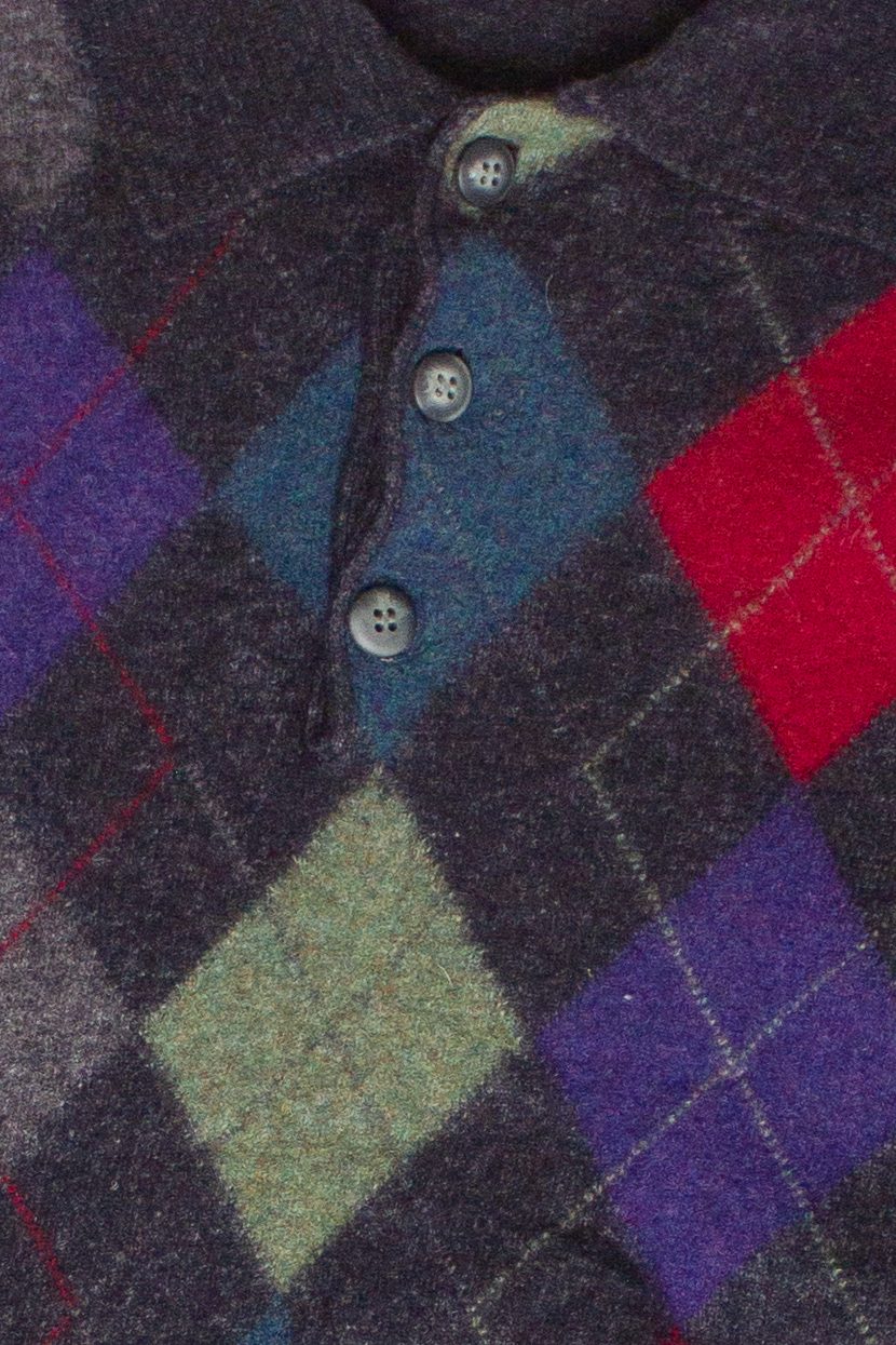 Vintage Argyle Collared Monello 80s Sweater