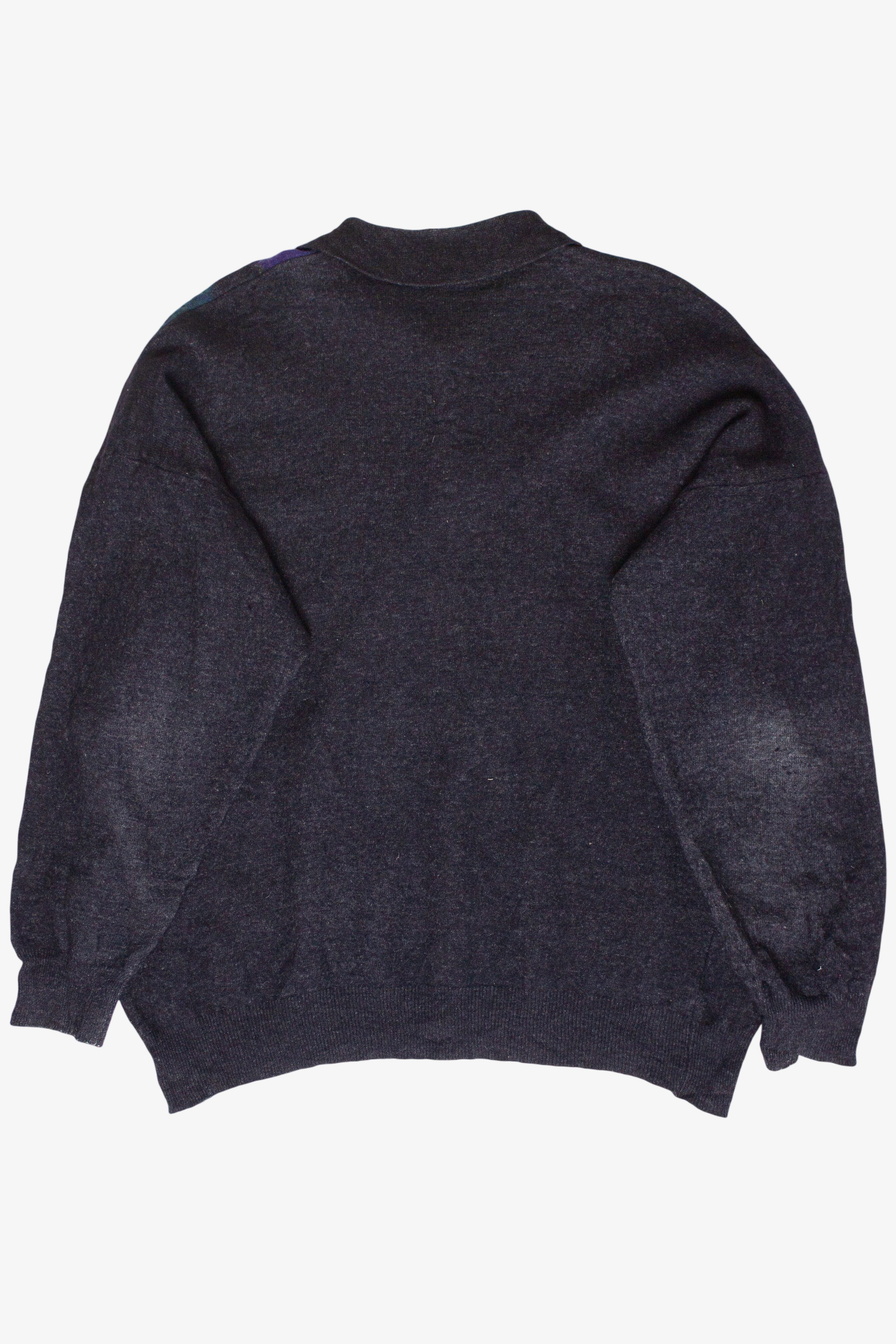 Vintage Argyle Collared Monello 80s Sweater