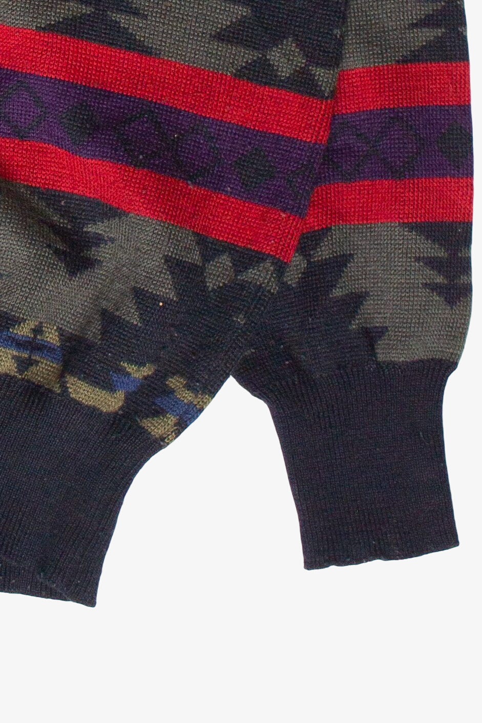 Vintage Geometric Striped Patterned Obermeyer 80s Sweater