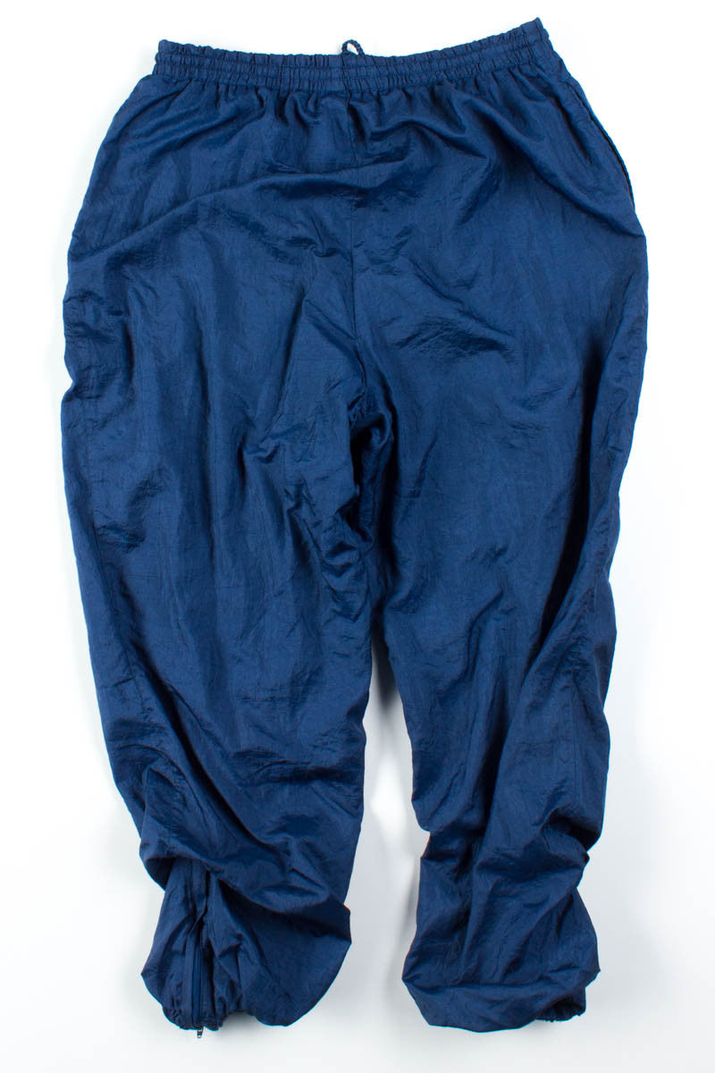 Navy Nylon Track Pants