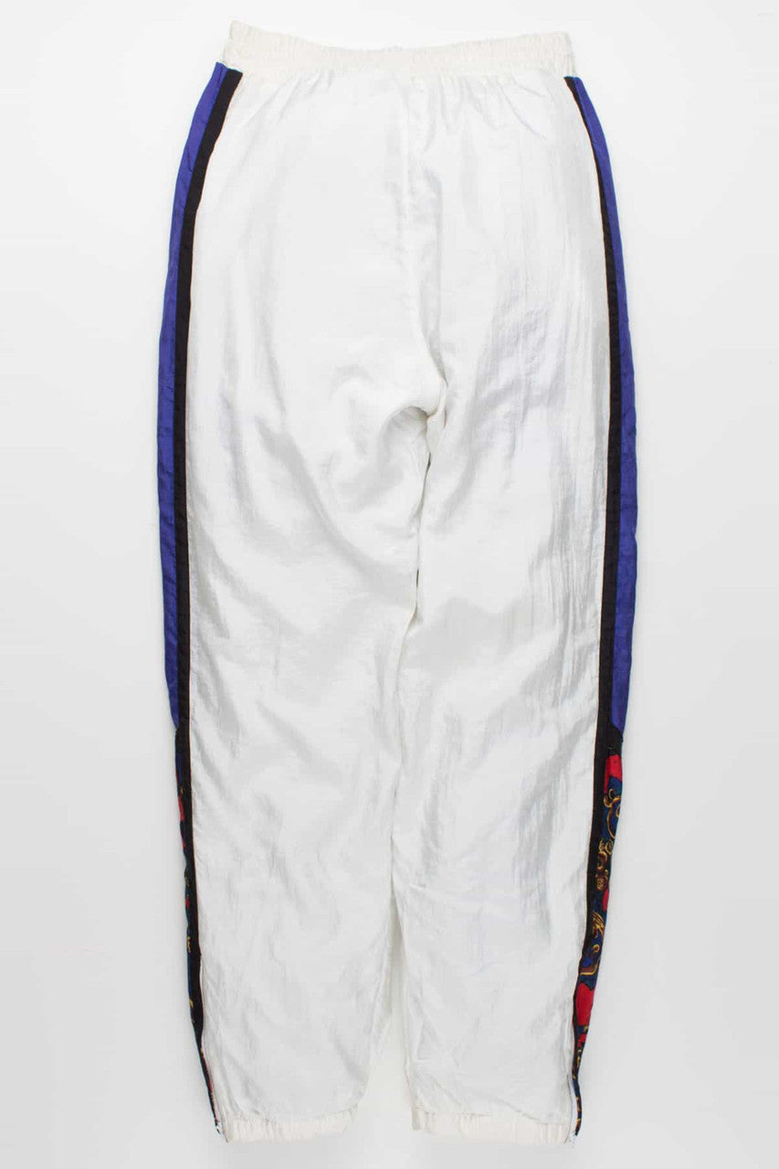 White Windbreaker Colorblock Track Pant