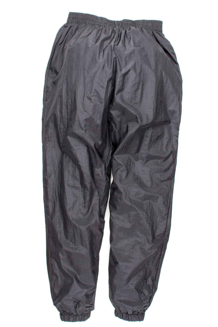 Solid Black Windbreaker Track Pants