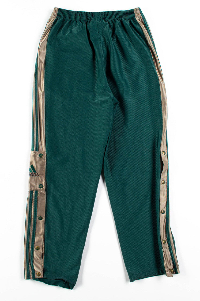 Green & Tan Adidas Side Snap Track Pants (sz. S) – Ragstock