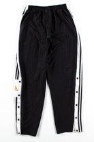 Black & White Adidas Side Snap Track Pants (sz. L)