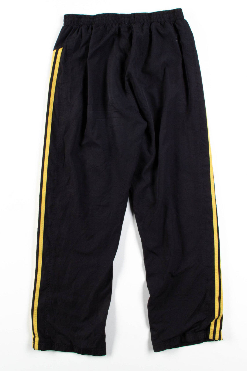 Black & Gold Adidas Track Pants (sz. L)
