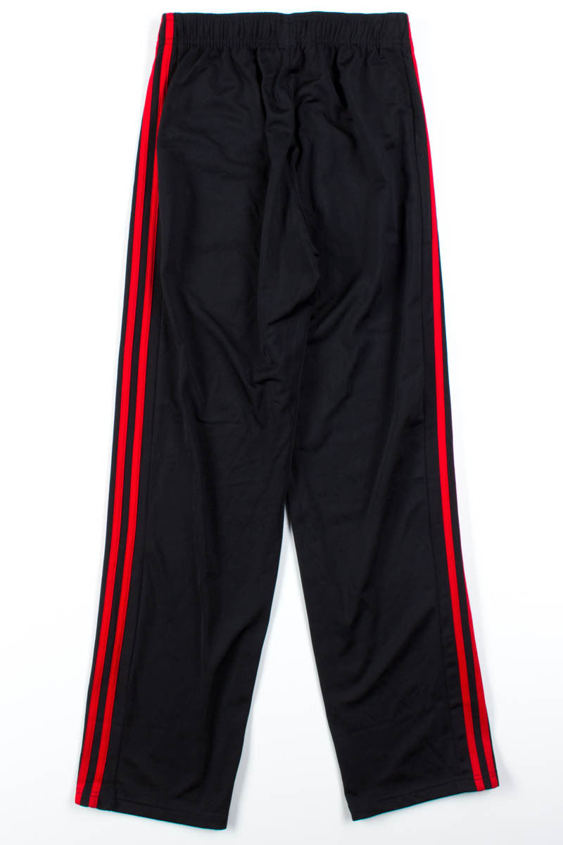 Black & Red Adidas Three Stripe Track Pants