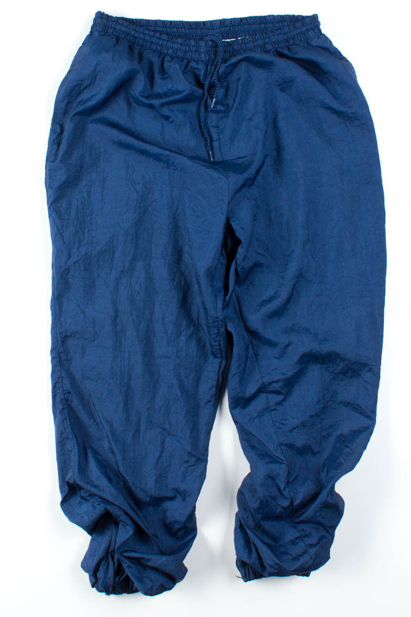 Navy Nylon Track Pants
