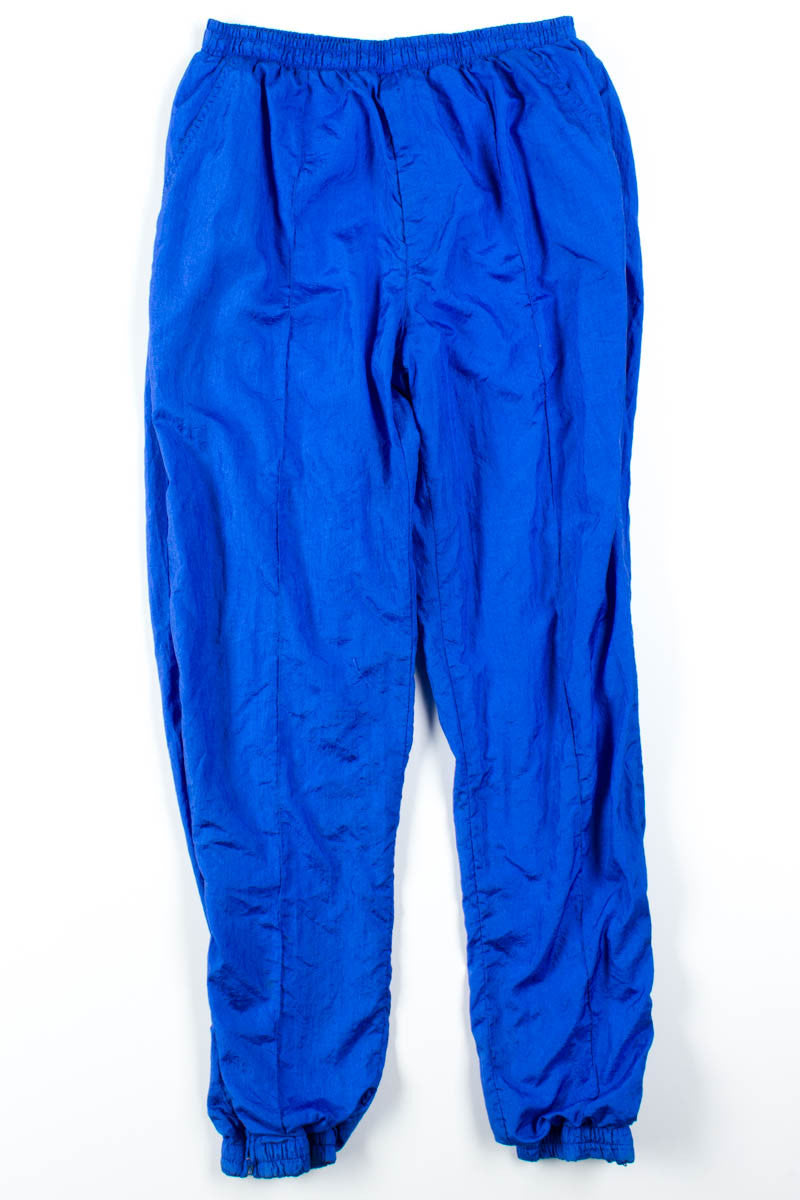 Blue Nylon Track Pants