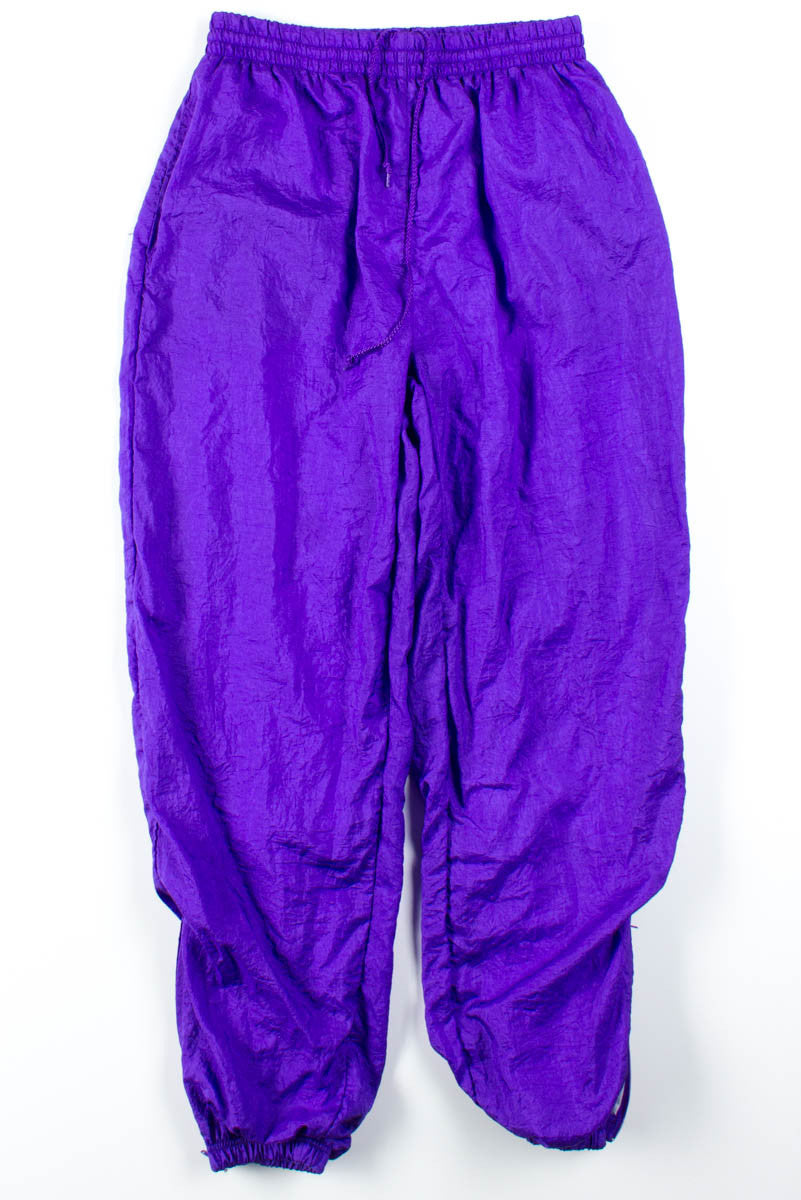 Purple Nylon Track Pants