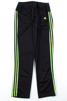 Black & Lime Adidas 3 Stripe Jogger