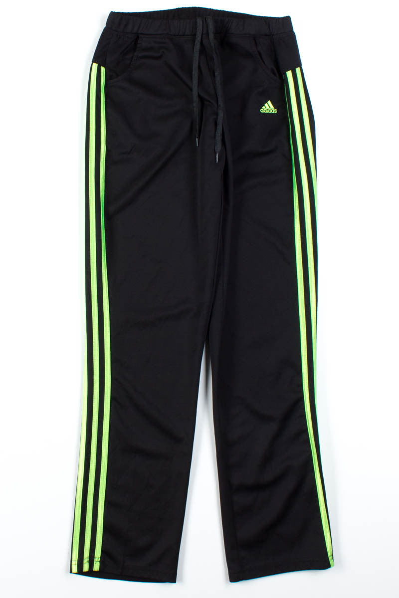 Black & Lime Adidas 3 Stripe Jogger