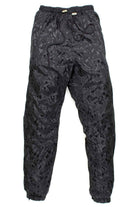 Textured Satin Cheetah Print Track Pants