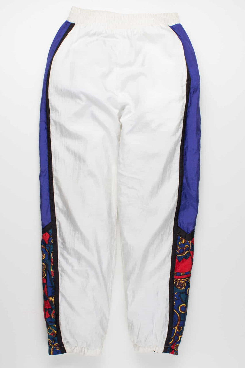 White Windbreaker Colorblock Track Pant