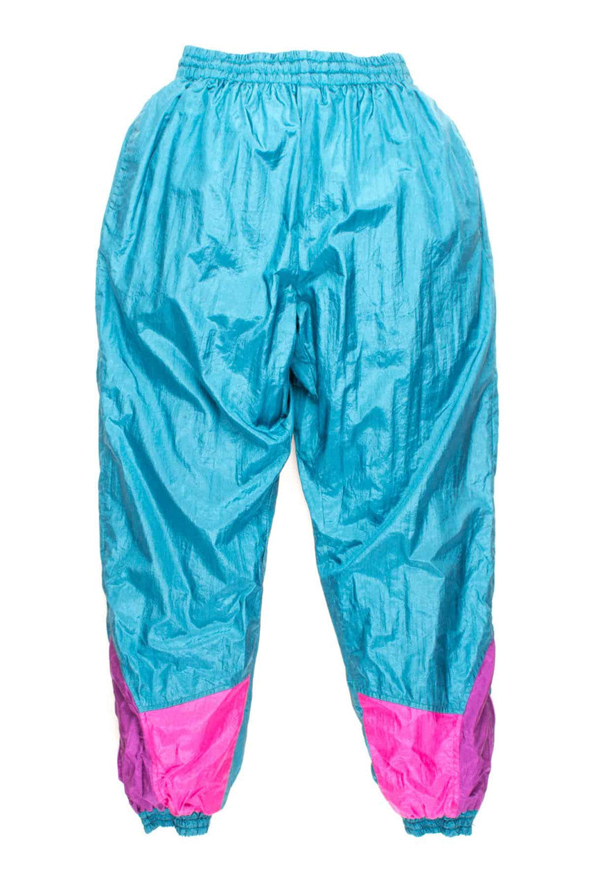 Teal Colorblock Gem Tones Windbreaker Joggers