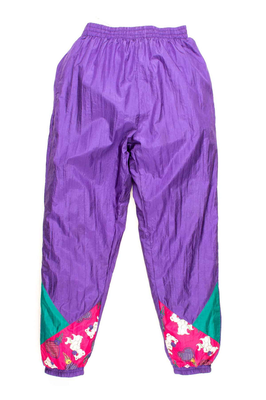 Koala Print Colorblock Windbreaker Joggers