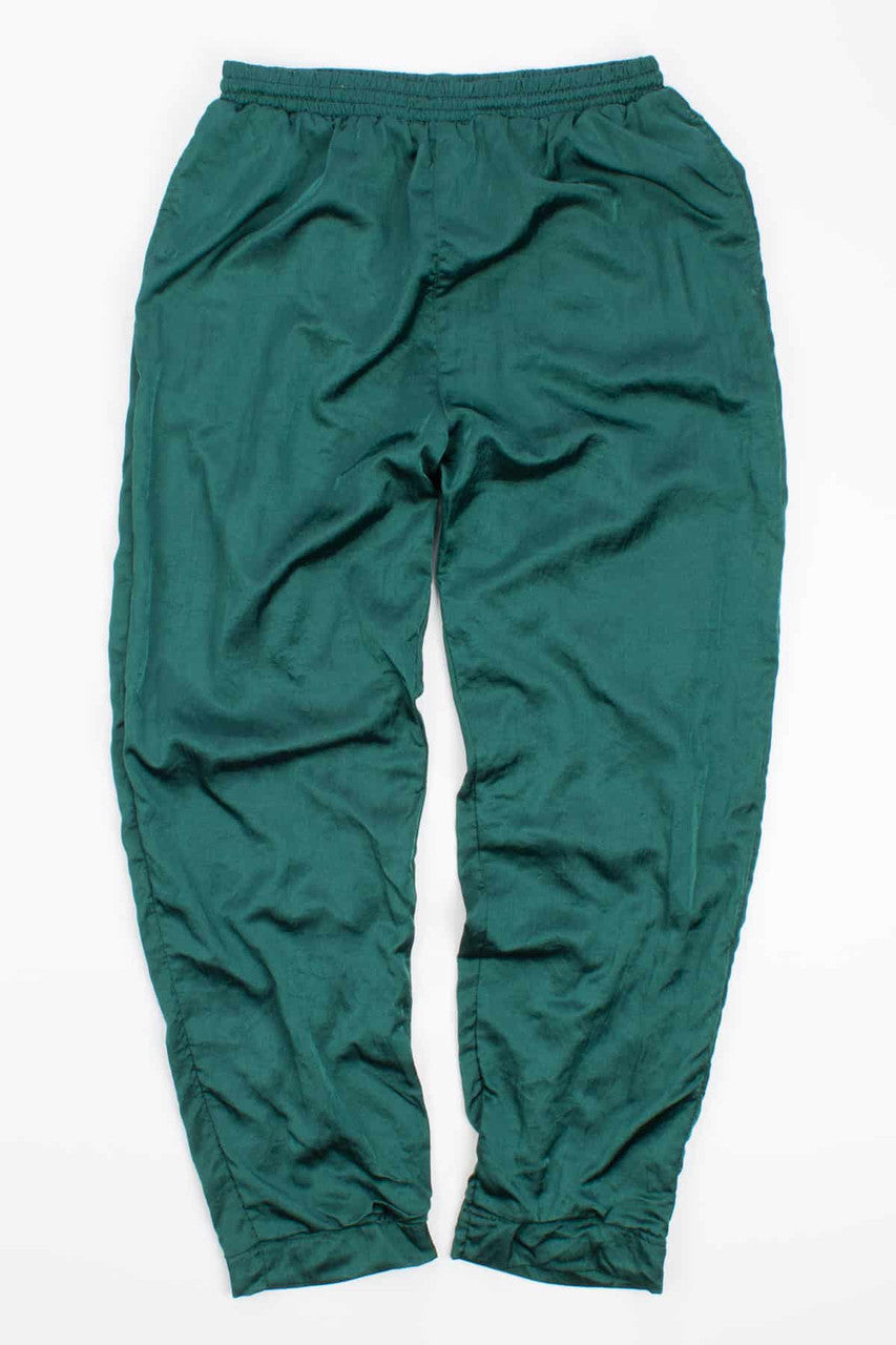 Silky Hunter Green Vintage Track Pants