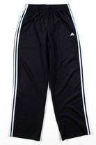Black Adidas 3 Stripe Track Pants (sz. L)