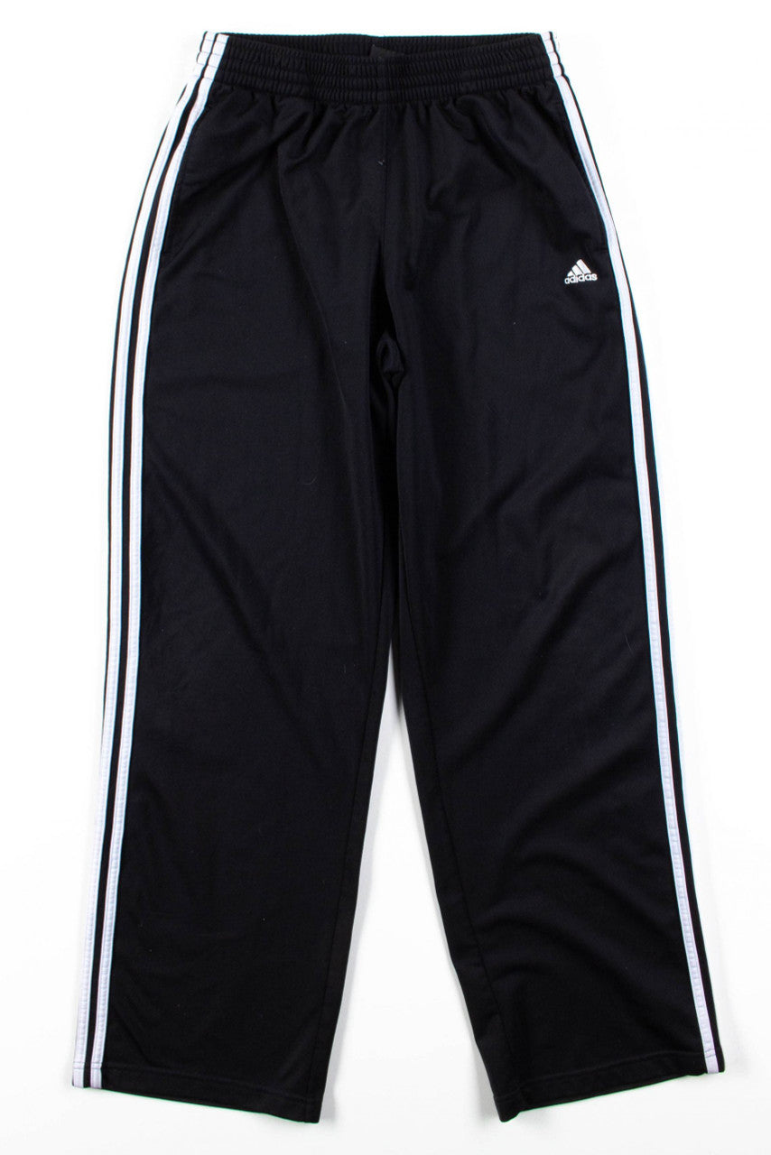 Black Adidas 3 Stripe Track Pants (sz. L)