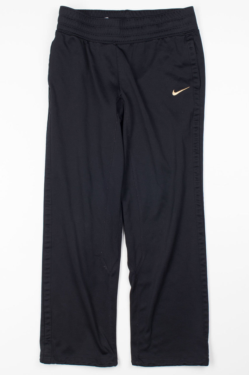 Black with Gold Swoosh Nike Training Pants
