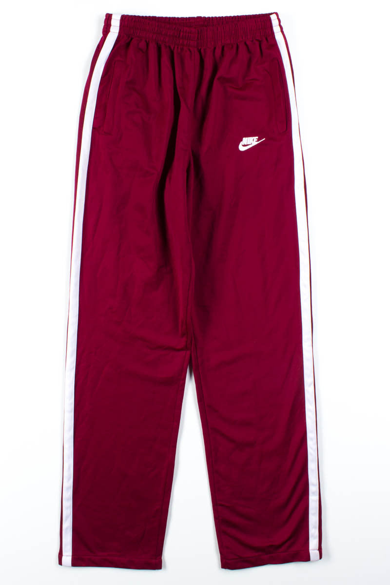 Burgundy Nike Track Pants
