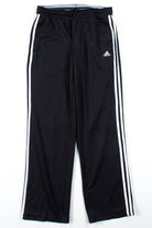 Black Adidas Three Stripe Track Pants