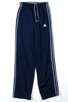 Navy Adidas Three Stripe Track Pants