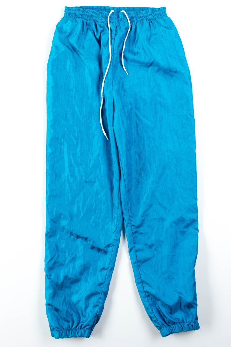 Teal Nylon Track Pants