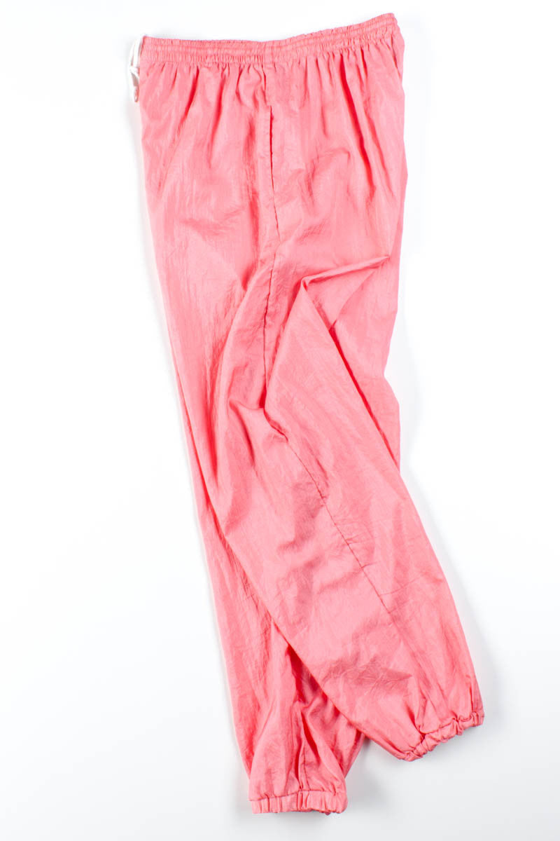 Peach Nylon Track Pants