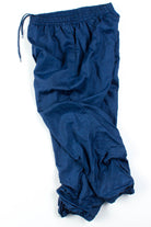 Navy Nylon Track Pants