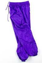 Purple Nylon Track Pants