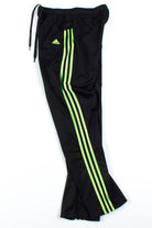 Black & Lime Adidas 3 Stripe Jogger