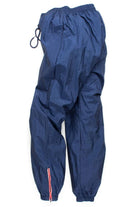 Navy Windbreaker Joggers w/ Zipper Detail